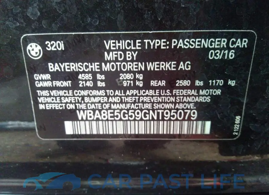 WBA8E5G59GNT95079# 9