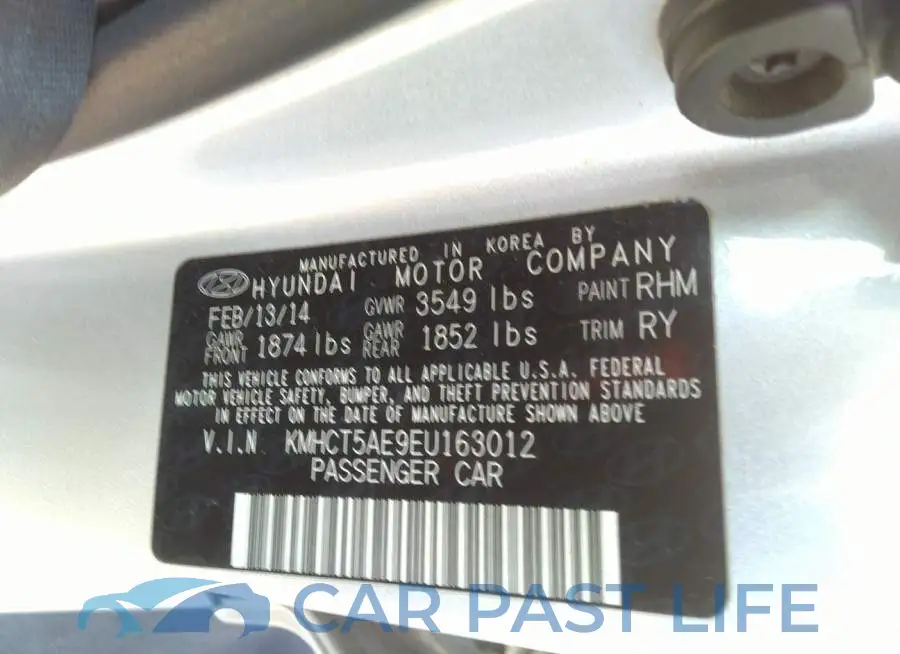 KMHCT5AE9EU163012# 9
