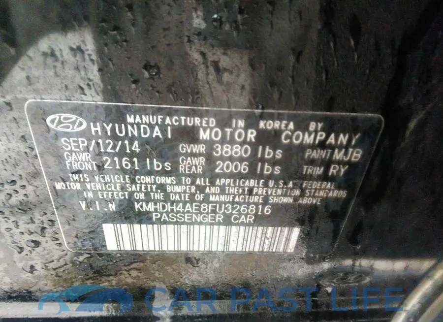 KMHDH4AE8FU326816# 9