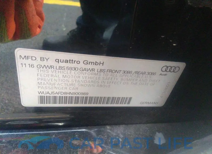 WUAJ5AFD8HN900989# 9