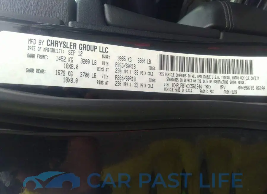 1C4RJFBTXDC561244# 9