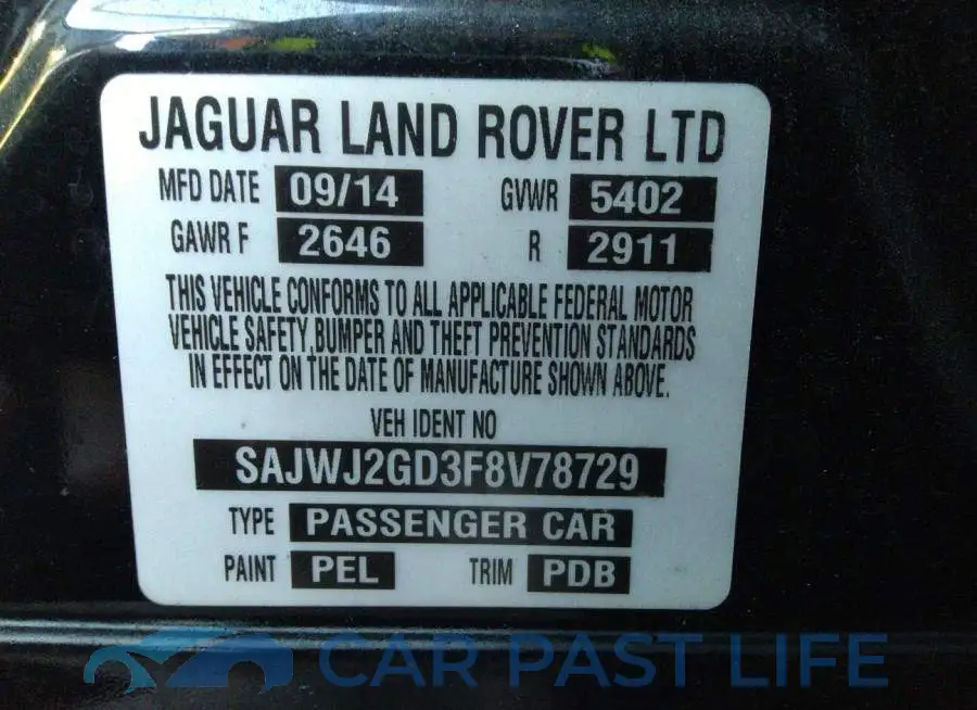 SAJWJ2GD3F8V78729# 9