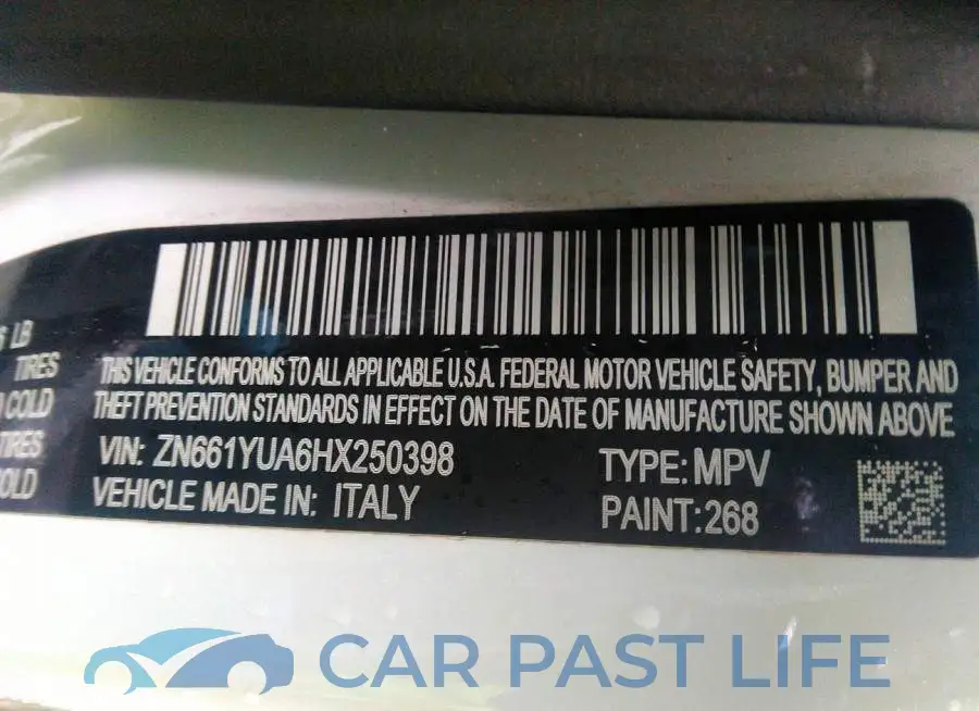 ZN661YUA6HX250398# 9