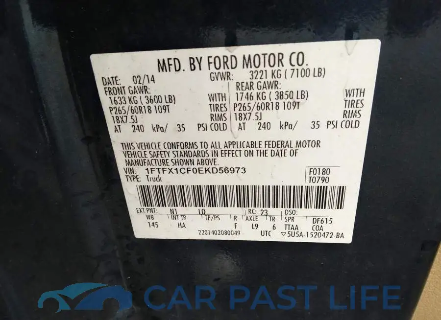 1FTFX1CF0EKD56973# 9