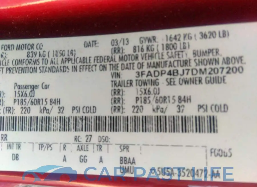 3FADP4BJ7DM207200# 9