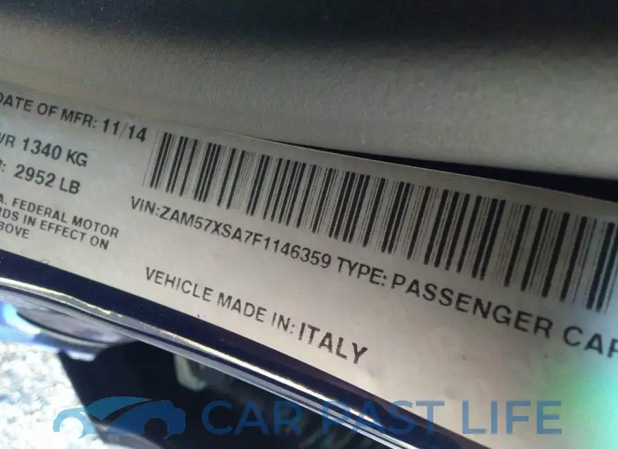 ZAM57XSA7F1146359# 9