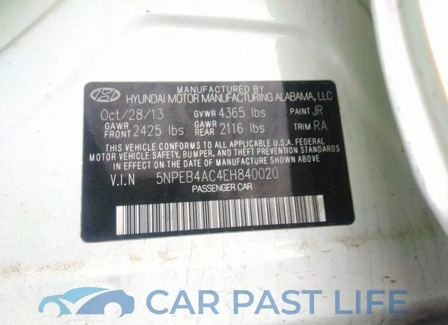 5NPEB4AC4EH840020# 9