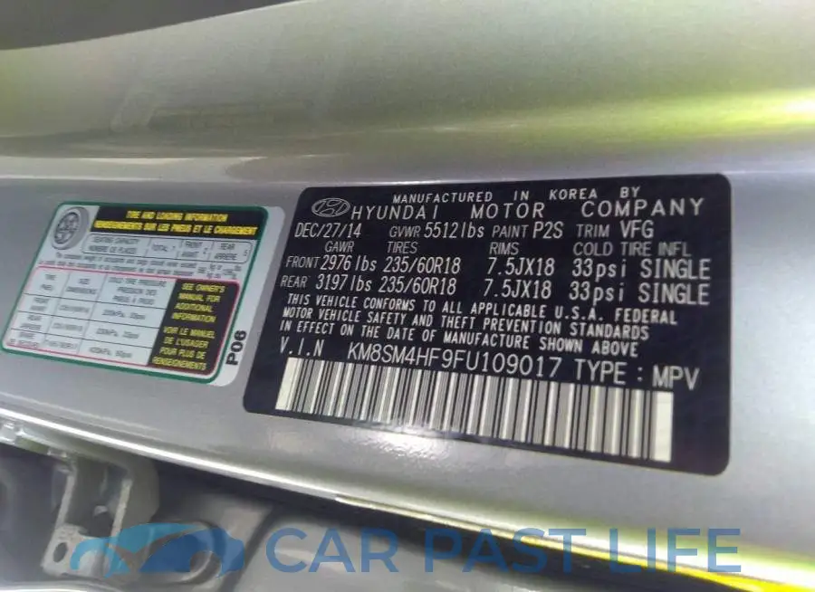 KM8SM4HF9FU109017# 9