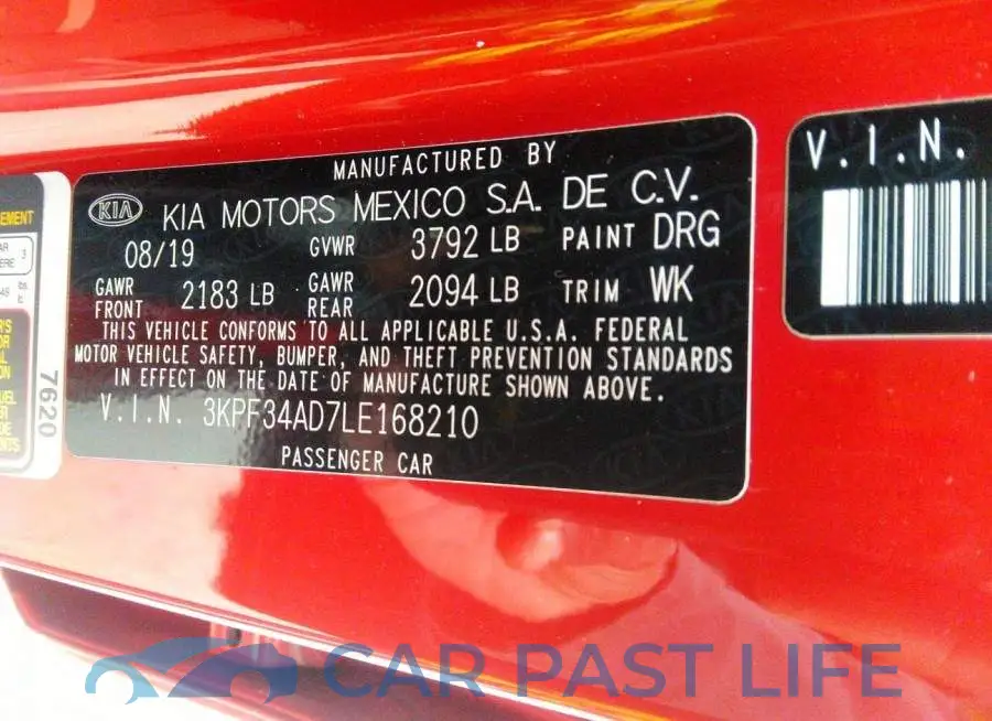 3KPF34AD7LE168210# 9