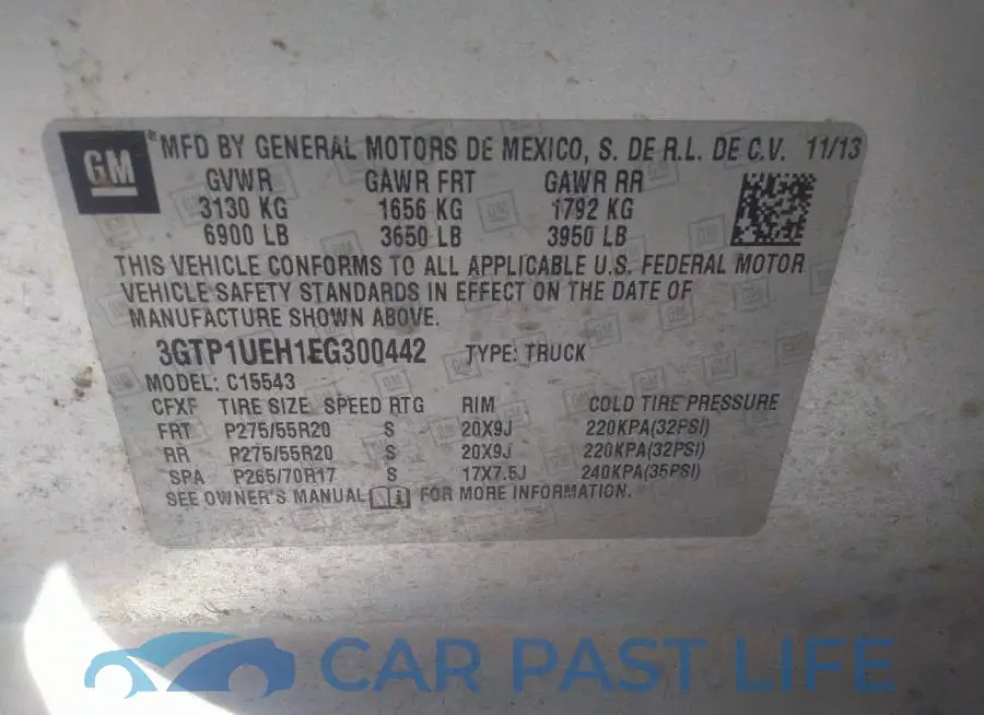 3GTP1UEH1EG300442# 9