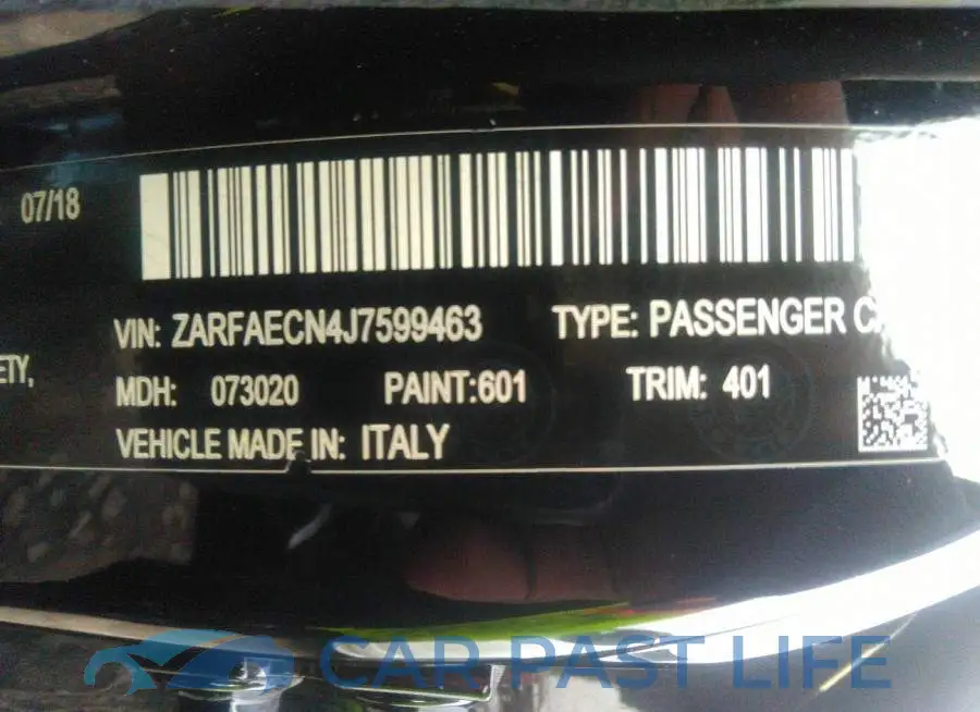 ZARFAECN4J7599463# 9