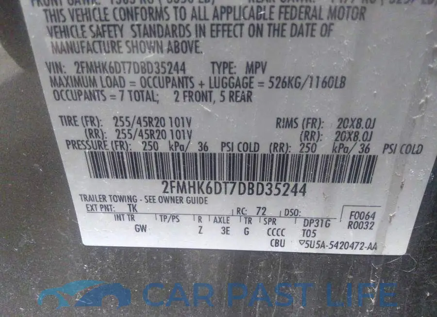 2FMHK6DT7DBD35244# 9