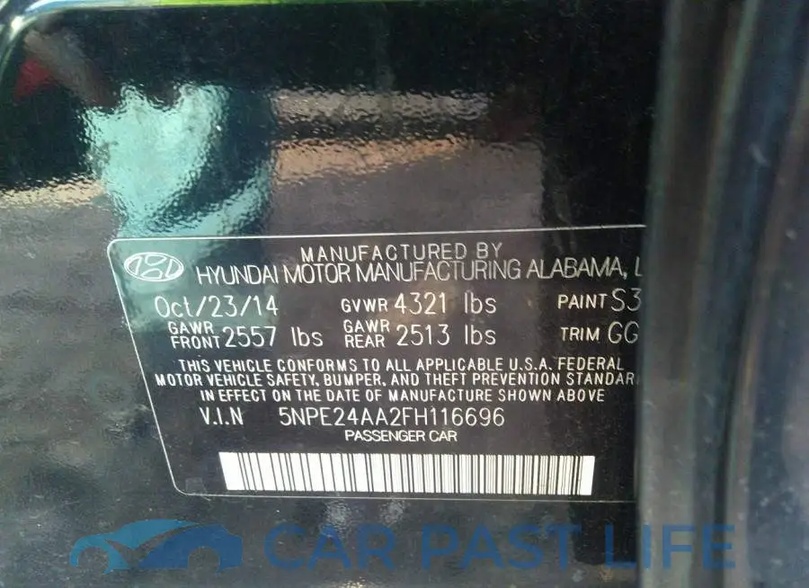 5NPE24AA2FH116696# 9