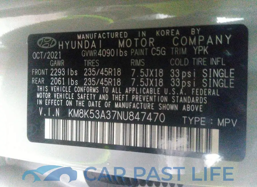 KM8K53A37NU847470# 9