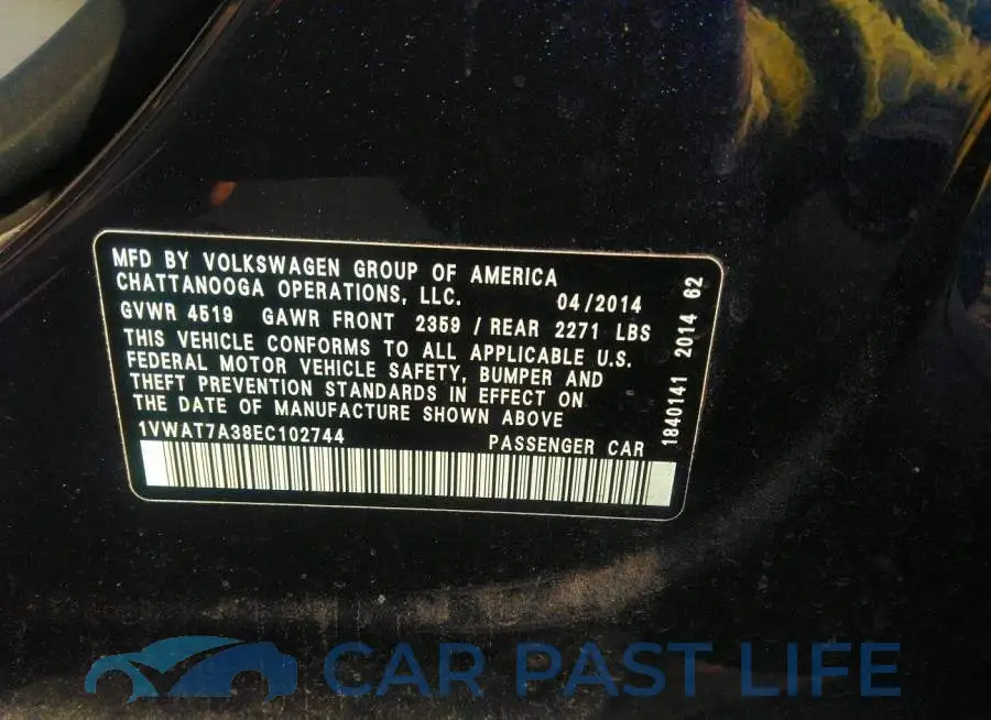 1VWAT7A38EC102744# 9