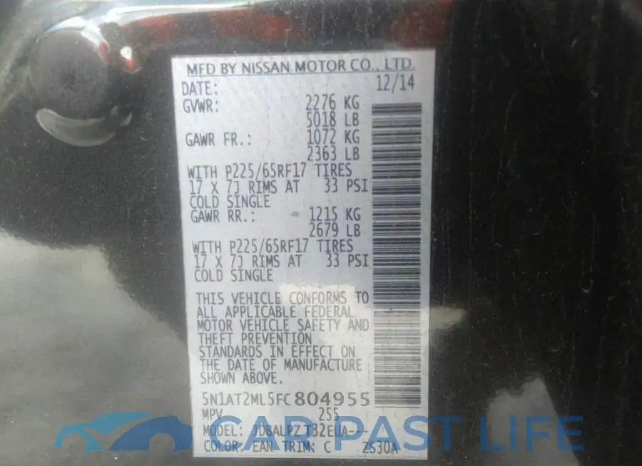 5N1AT2ML5FC804955# 9