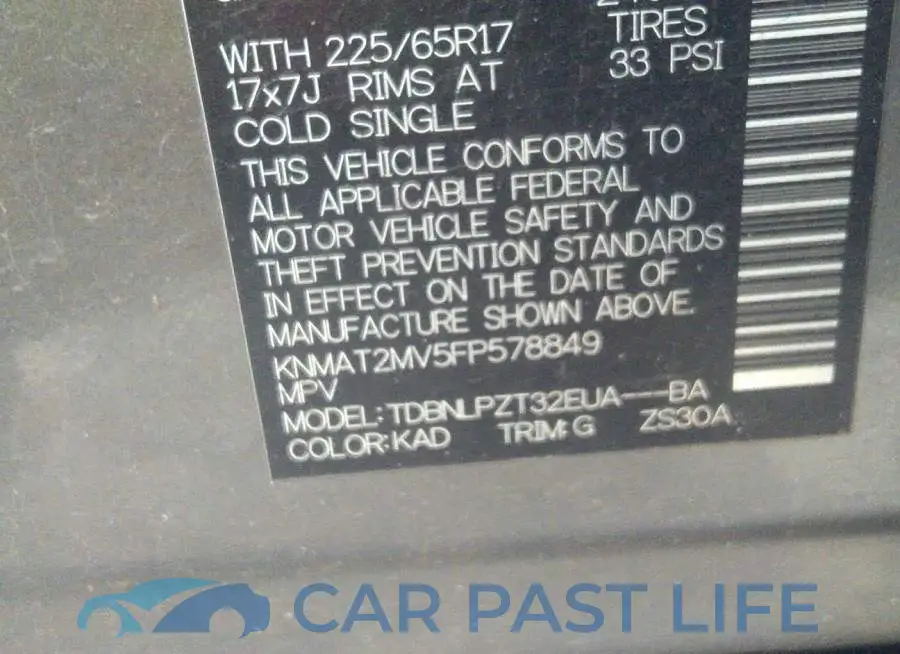KNMAT2MV5FP578849# 9