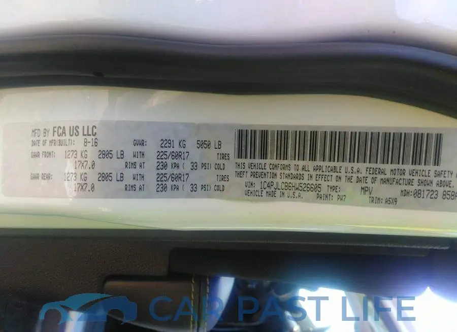1C4PJLCB6HW526605# 9