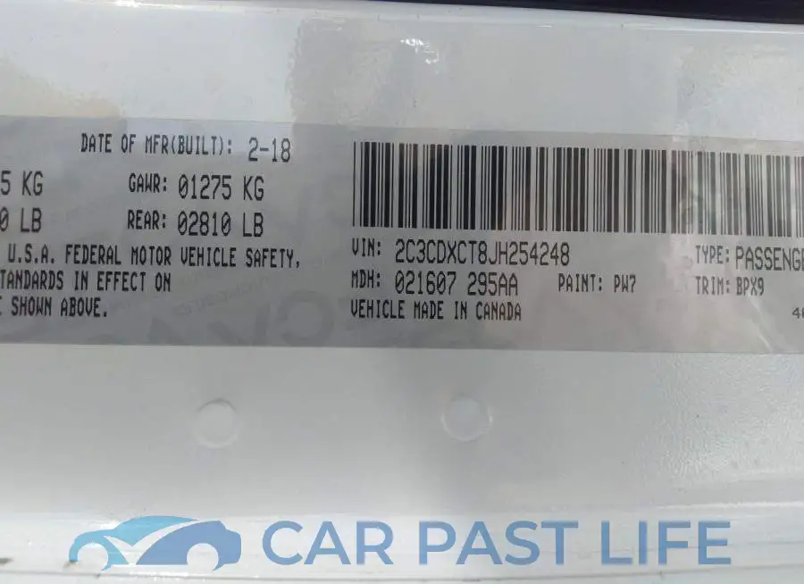 2C3CDXCT8JH254248# 9