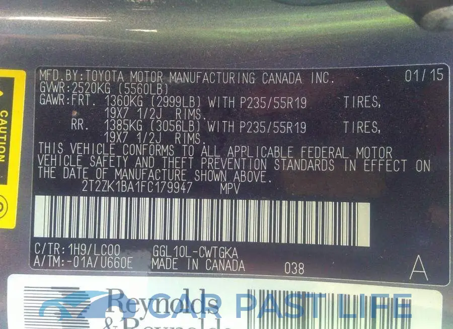 2T2ZK1BA1FC179947# 9