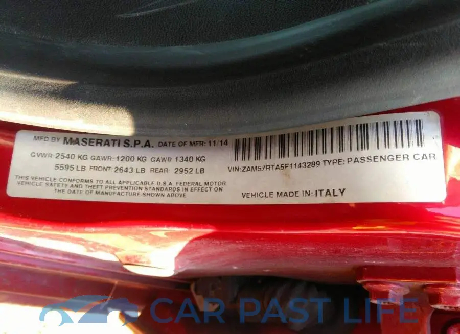 ZAM57RTA5F1143289# 9