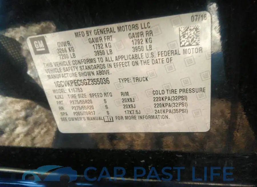 1GCVKPEC5GZ355036# 9