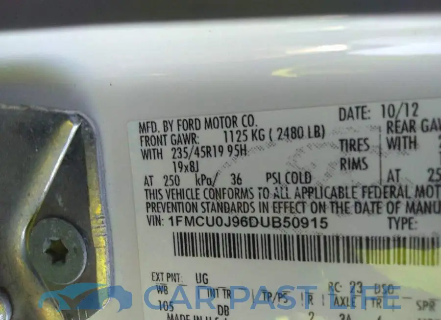 1FMCU0J96DUB50915# 9
