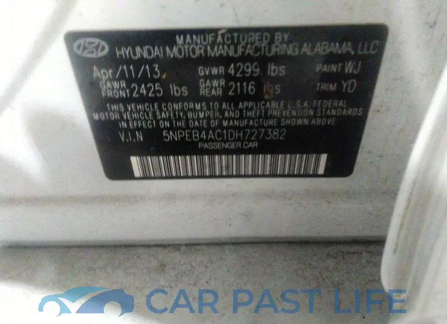 5NPEB4AC1DH727382# 9
