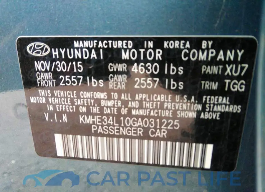 KMHE34L10GA031225# 9