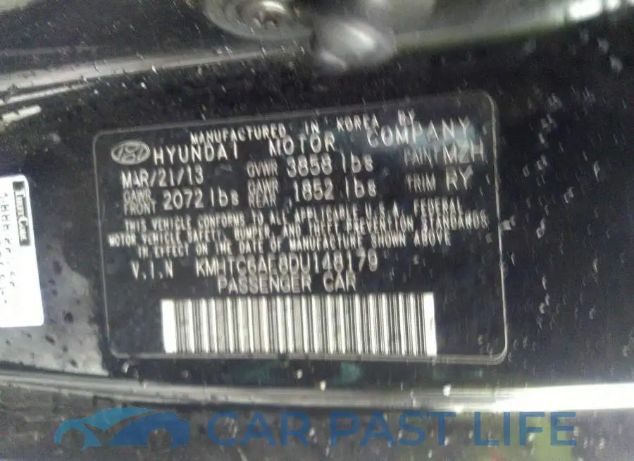 KMHTC6AE8DU148179# 9