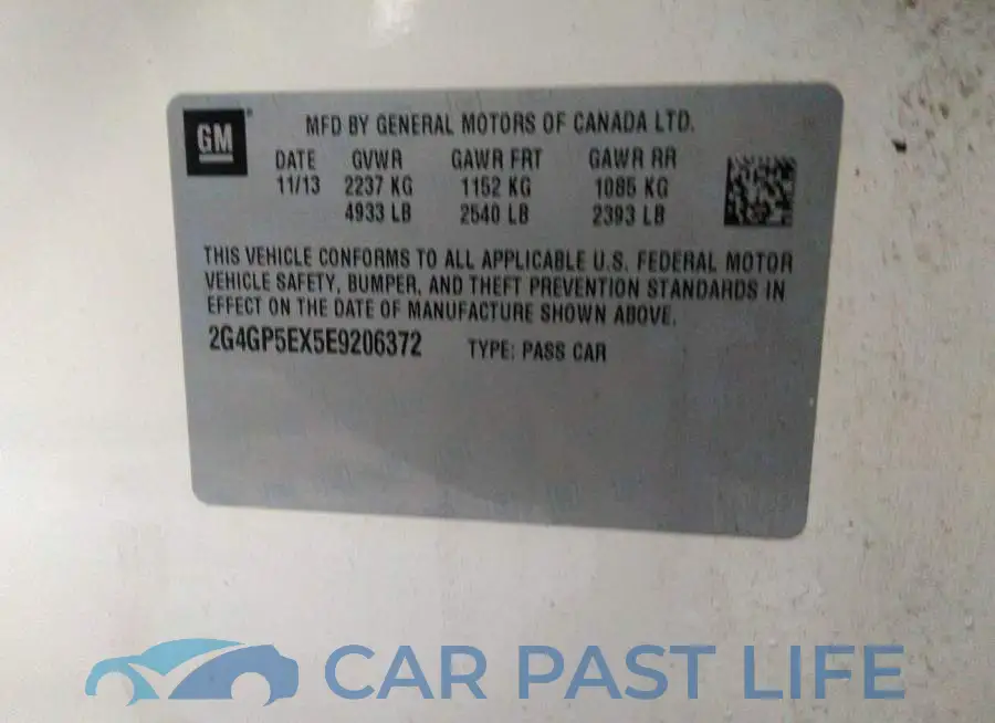 2G4GP5EX5E9206372# 9