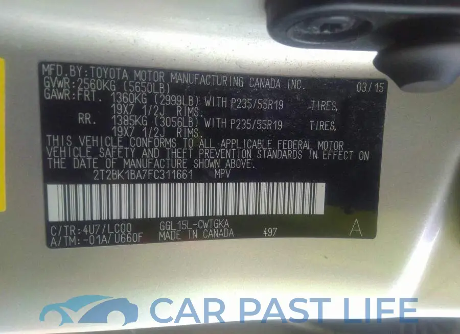 2T2BK1BA7FC311661# 9