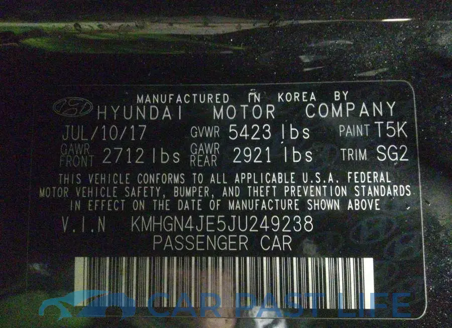 KMHGN4JE5JU249238# 9