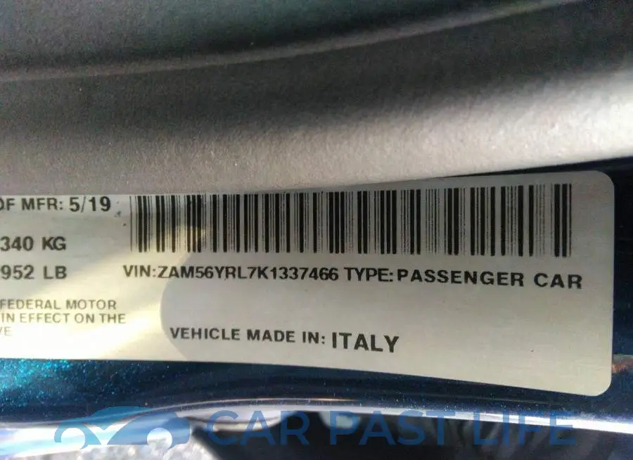 ZAM56YRL7K1337466# 9