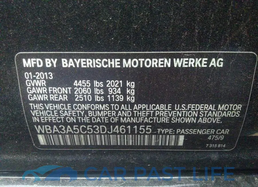 WBA3A5C53DJ461155# 9