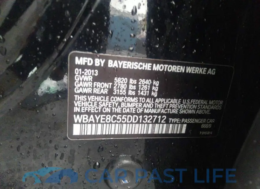 WBAYE8C55DD132712# 9