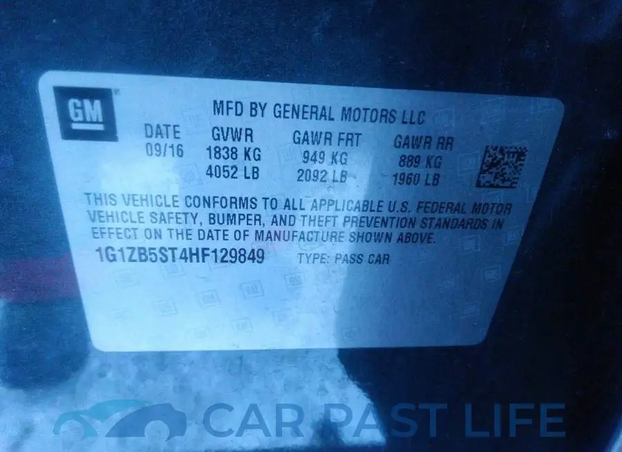 1G1ZB5ST4HF129849# 9