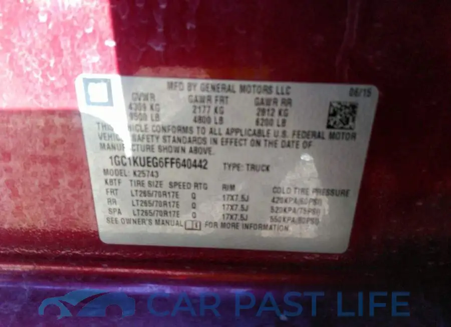 1GC1KUEG6FF640442# 9