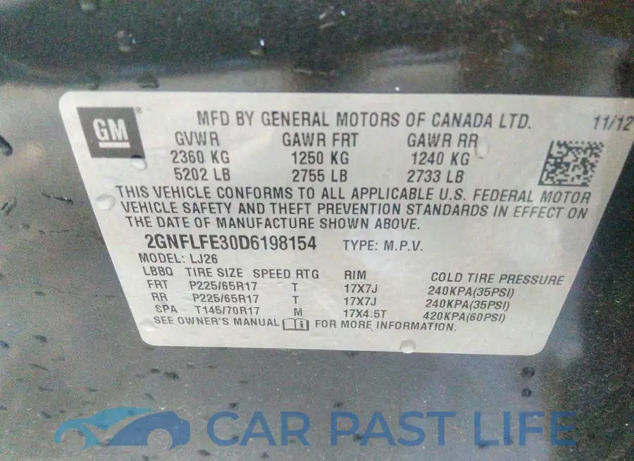 2GNFLFE30D6198154# 9