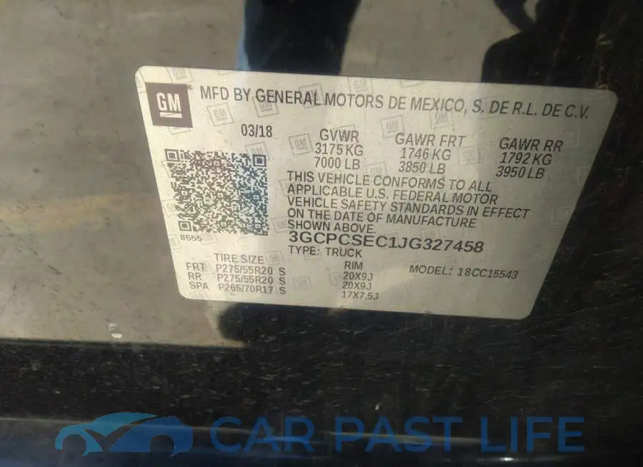 3GCPCSEC1JG327458# 9