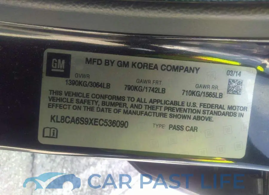 KL8CA6S9XEC536090# 9
