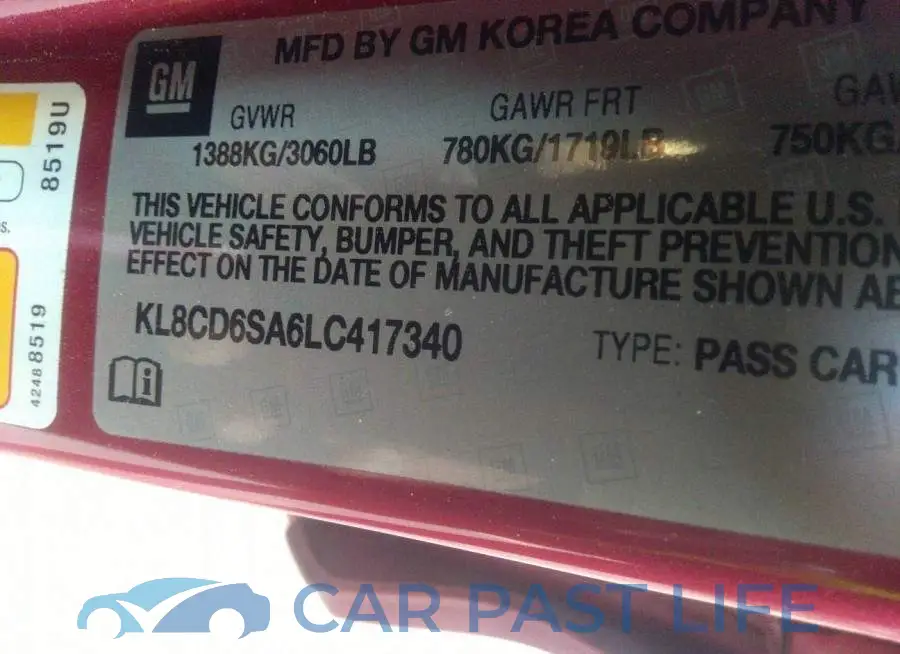 KL8CD6SA6LC417340# 9