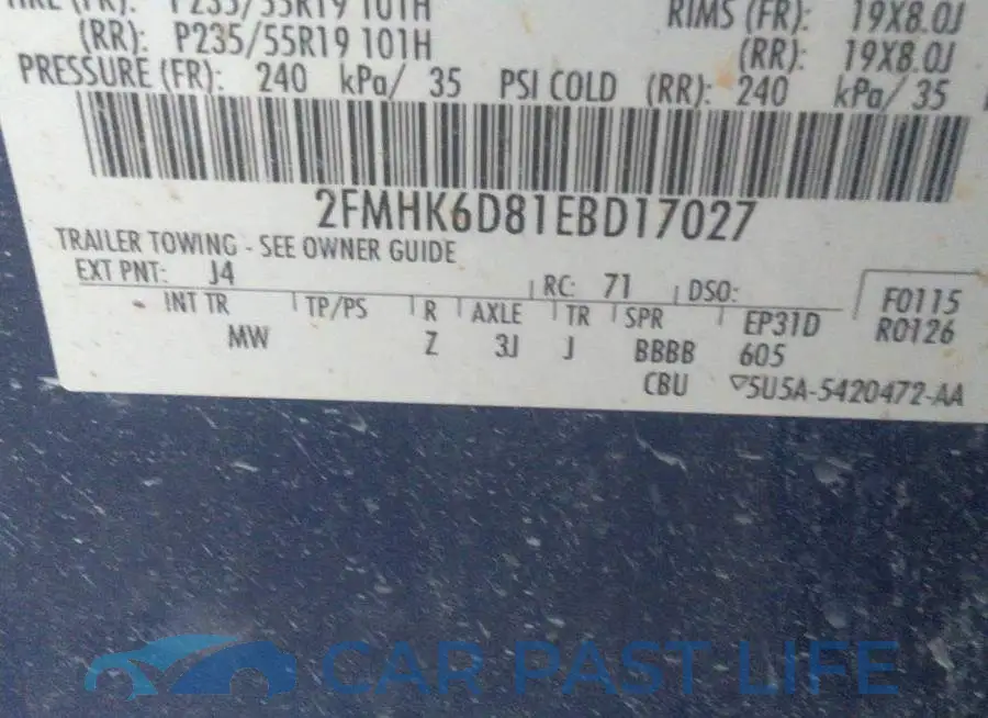 2FMHK6D81EBD17027# 9