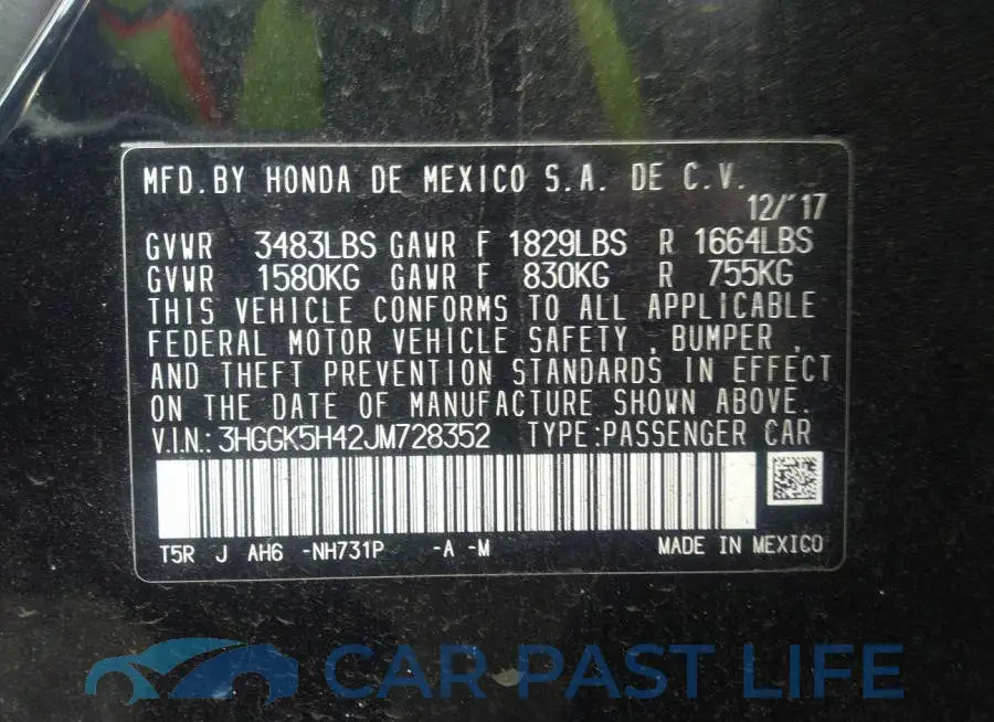 3HGGK5H42JM728352# 9