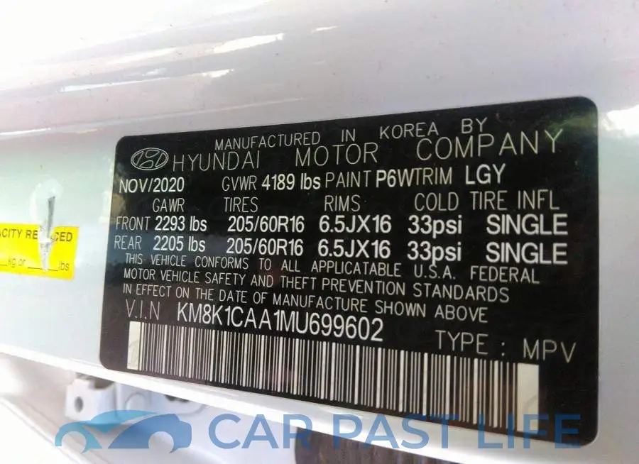 KM8K1CAA1MU699602# 9
