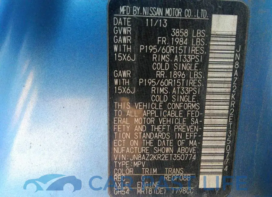 JN8AZ2KR2ET350774# 9