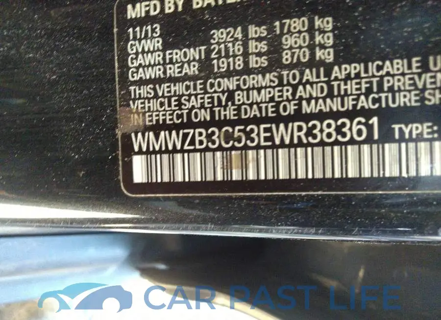 WMWZB3C53EWR38361# 9