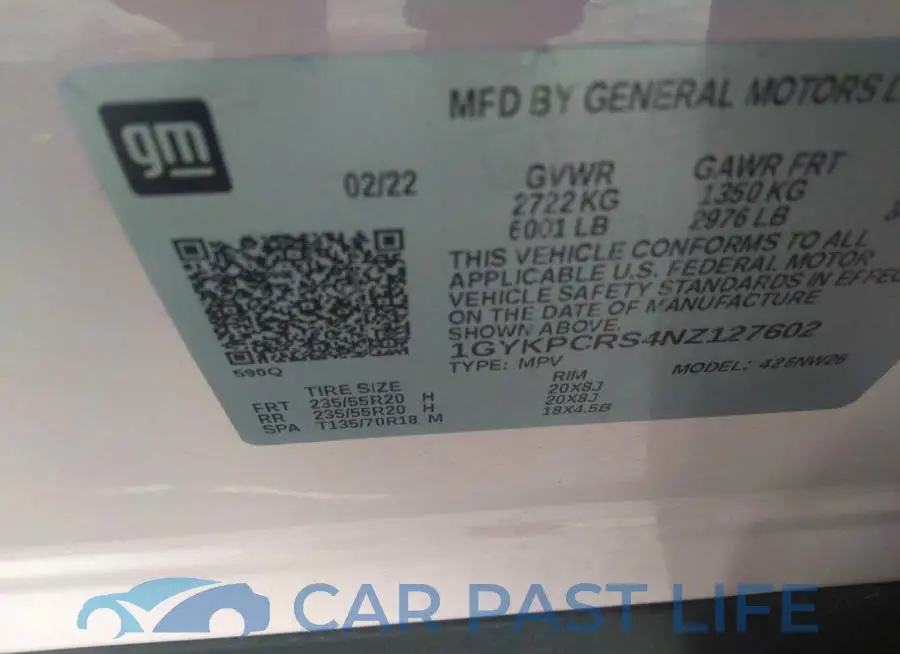 1GYKPCRS4NZ127602# 9