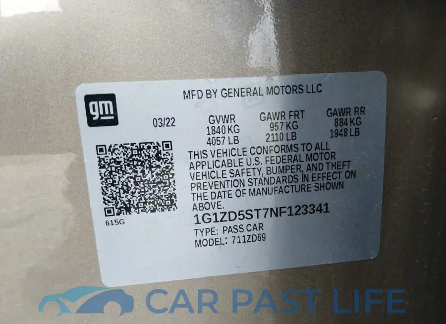 1G1ZD5ST7NF123341# 9