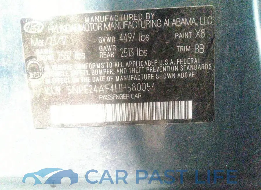 5NPE24AF4HH580054# 9